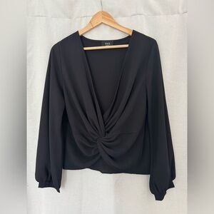 Vici Elegant Black Twist Blouse